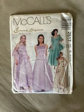 McCalls Pattern 2517 Misses Evening Gown & Shawl Sz 8 10 12 Uncut Factory Folded