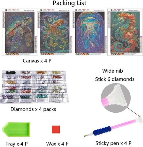 5D Diamond Painting Sets 30 x 40 cm Quallen - Bild 2 von 2