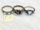 VINTAGE STERLING SILVER RING COLLECTION SUPER COOL MUST SEE LOT #F7