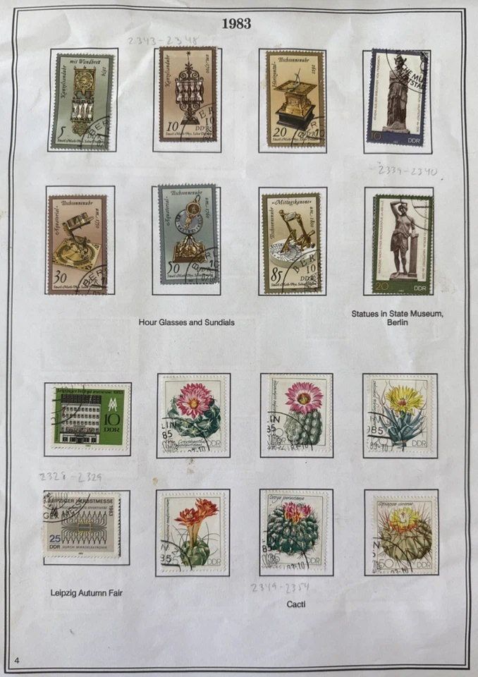 1983 Germany DDR Stamps CTO Mounted, Nearly Full Year Missing 1 Stamp - Image 4 of 4
