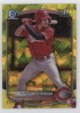 2025 Bowman Sapphire Edition Chrome Prospects Yellow /75 Esmith Pineda 1m63