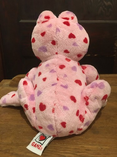 Webkinz Love Frog Stuffed Animal Pink Frog Plush with hearts NO CODE - Picture 3 of 7