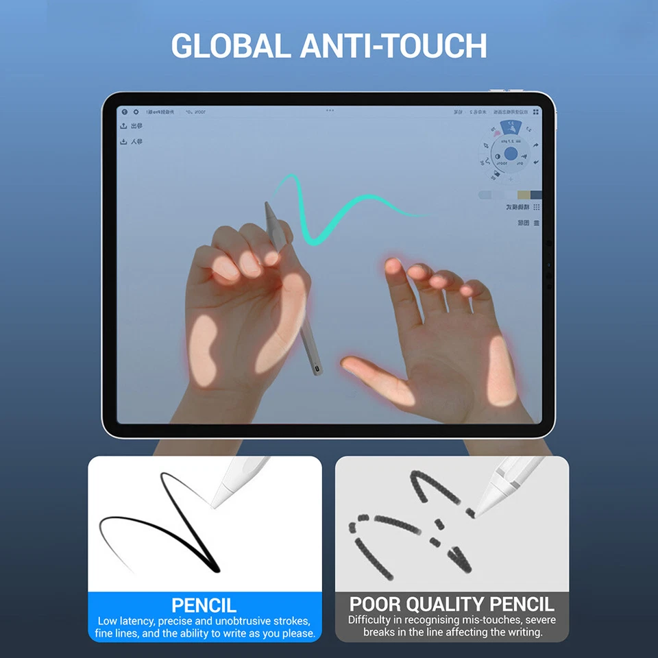 Stylus Pencil Pen For Apple iPad 10/9/8/7th Gen/Air 5/4/3/Mini 6/5/Pro 11&12.9" - Image 3 of 4