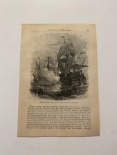 Thomas Cavendish Capture of Spanish Gold Galleon Santa Anna c. 1883 Print