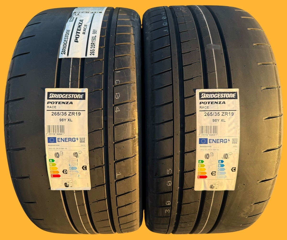 TWO BRAND NEW 265/35ZR19 Bridgestone Potenza Race Tires Like