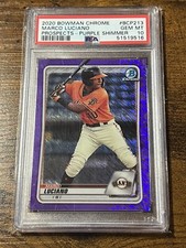 2020 Bowman Chrome Marco Luciano - Purple Shimmer -💎 PSA 10 💎- Pop 6!