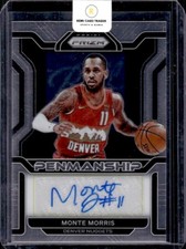 2021-22 Panini Prizm Penmanship Auto Monte Morris Auto #AIR-MON Denver Nuggets
