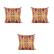 Ikat Pillow Cover Uzbek SET of 3 pcs 22.05" x 22.05" FREE Fast Shipment 08141