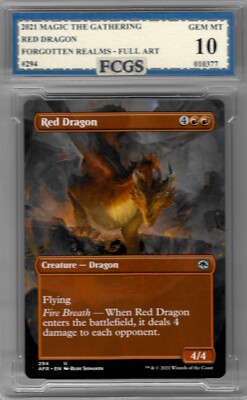 2021 MTG Red Dragon Full Art Forgotten Realms #294 Graded FCGS 10 GEM MINT
