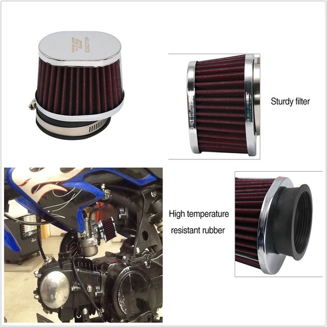 Motorcycle ATV 55mm Air Filter Engine Intake Dust Cleaner Pod
