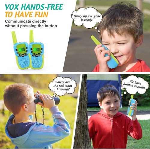 PELOSTA 2 Pack Walkie Talkies for Kids, Electronic Toys with 22 Channels & Fl... - Picture 2 of 7