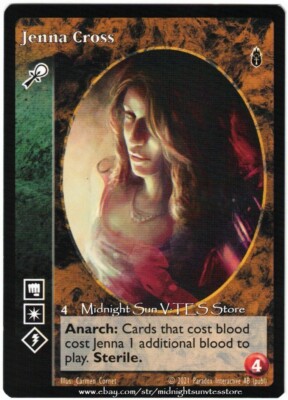 Jenna Cross Caitiff Anarchs Unbound Kickstarter V:TES VTES Vampire CCG