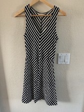 Banana Republic Black White Striped Dress Size 2
