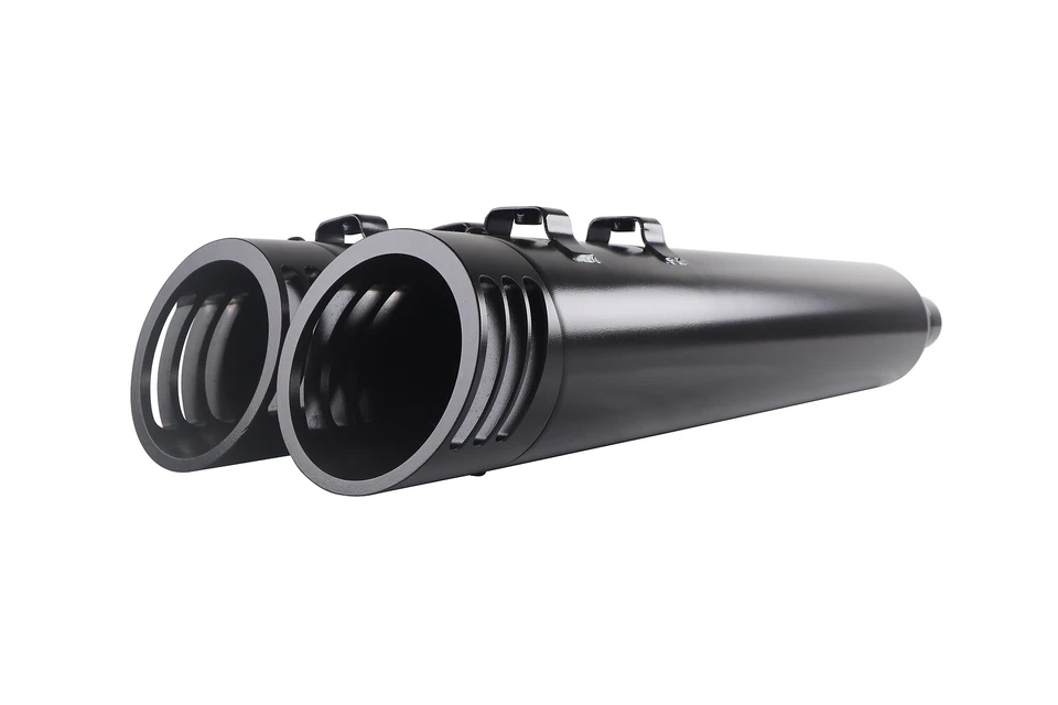 Silenciadores antideslizantes para modelos de triciclo Harley Davidson Tri Glide, tono más profundo negro Foto 4 de 4