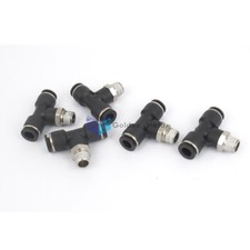 5Pcs 1/4" Tube 1/8BSP Male Thread 3 Ways Quick Coupler Fittings Kd