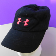Under Armour Cap Hat Youth Small Black Pink Logo