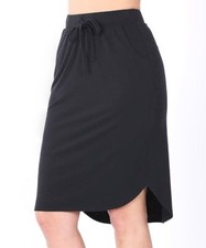 Black Drawstring Pocket Tulip Skirt Size L/XL