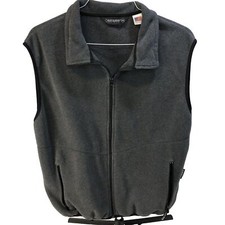 Vintage Black Diamond Made In The USA Grey and Black Fleece Ski Vest Men’s XXL