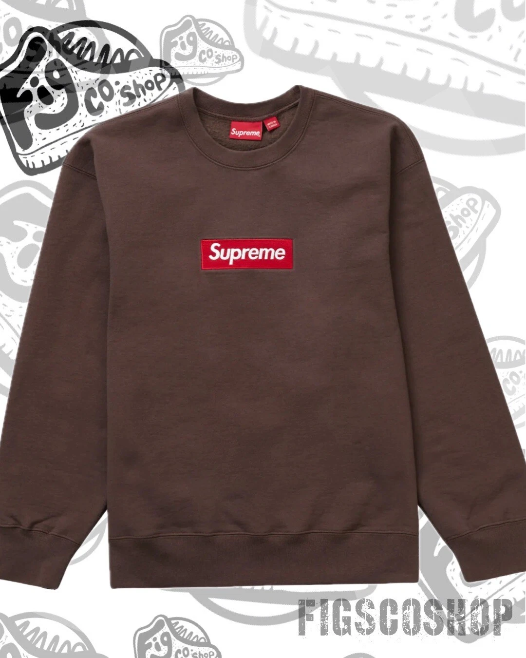 Supreme Box Logo Crewneck (FW22) marron taille X grande marque ✅ VENDEUR DE CONFIANCE 