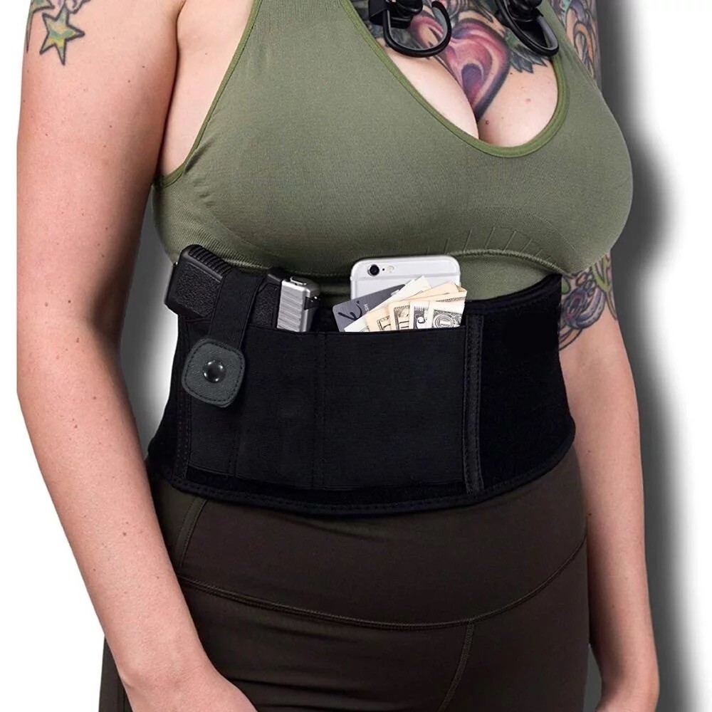 For Glock 43X (G43X) IWB Concealed Carry Gun Holster Belt Belly Band