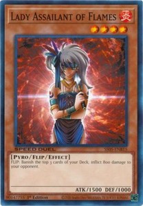 Lady Assailant of Flames - SS05-ENB15 - Common - 1st Edition x3 - Near Mint