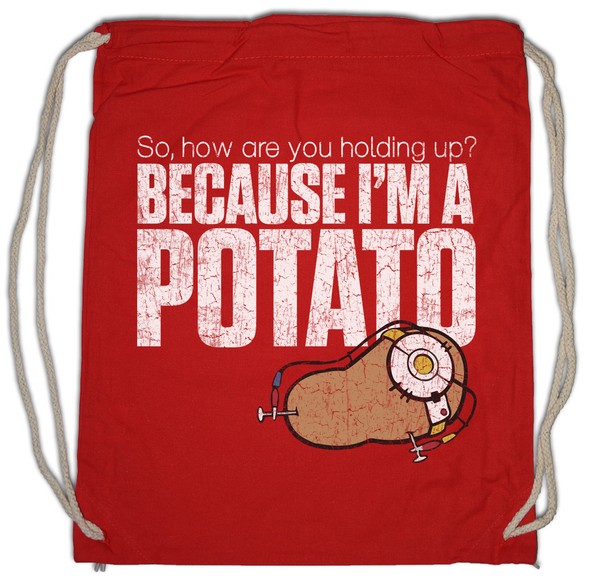 Bolsa de gimnasia Because I'm A Potato Fun Portal Gamer Fun Video PC Administrador Patata