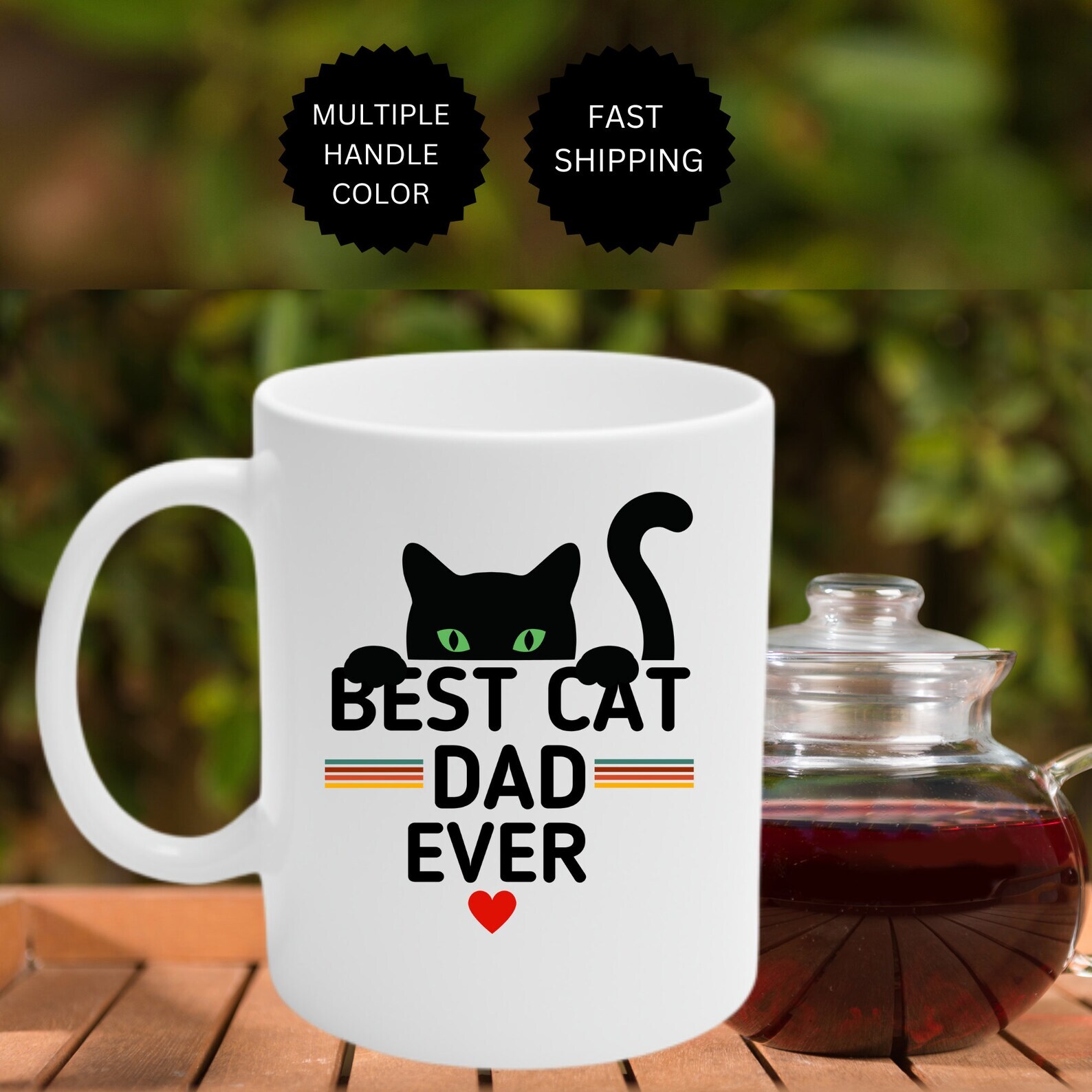 Best Cat Dad Evercat Dad Mug Best Cat Dad Ever Cat Dad Coffee Mug Cat Dad Gifts
