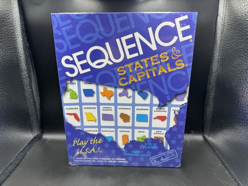 Sequence States & Capitals Board Game JAX Educational Geography NEW ...