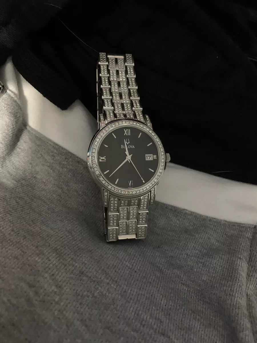 Bulova Men s 96B011 Watch Beautiful Pre Owned Condition Swarovski eBay