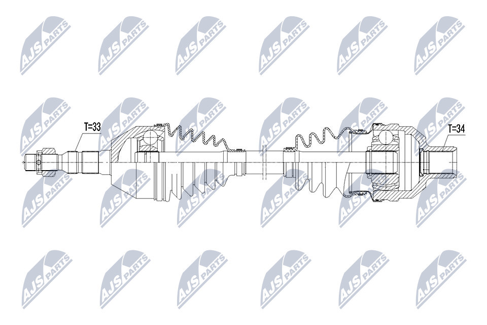 NPW-PL-055 NTY Drive Shaft for OPEL,VAUXHALL