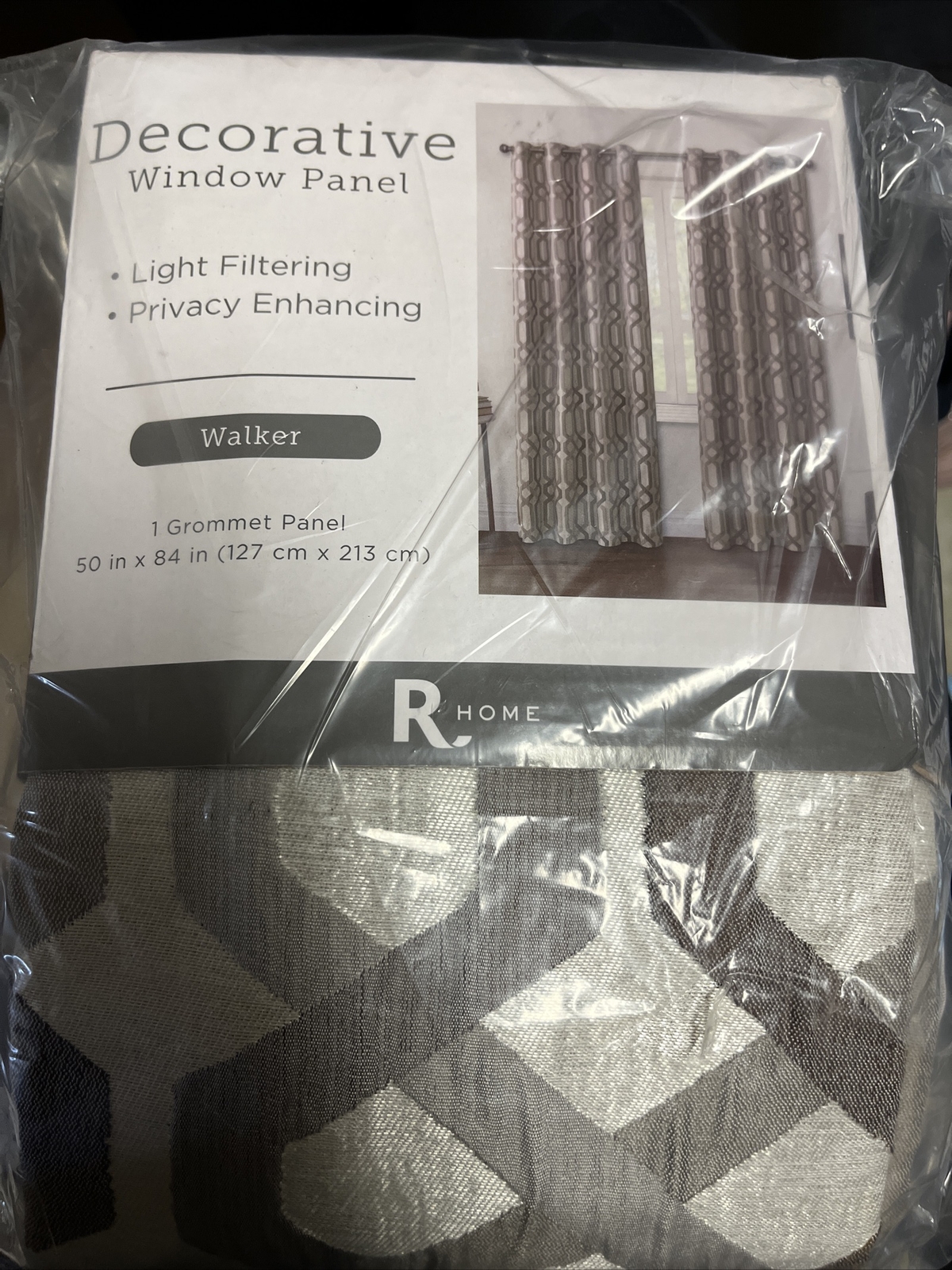 Rhome Decorative Window Panel Walker Gray one Panel 50”x 84” eBay