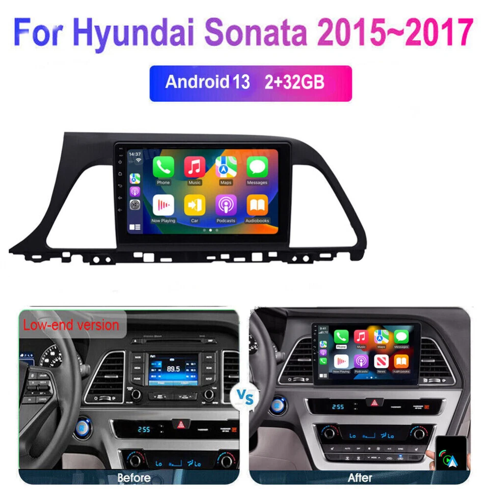 Carplay Car Radio Stereo Android 12 For Hyundai Sonata  2015-2017 - Image 2 of 4