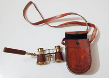 Brass Leather Antique Brass Vintage Nautical Maritime Telescope/Binoculars