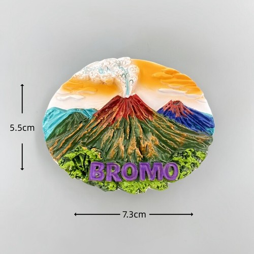 Bromo Indonesien Tourist Reise Souvenir 3D Harz Kühlschrank Kühlschrankmagnet Geschenk - Bild 4 von 4