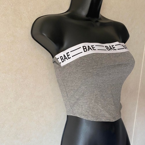 Bozzolo Röhrentop Bae bedrucktes dehnbares Röhrentop für Damen - grau - Small - NEU - Bild 4 von 12