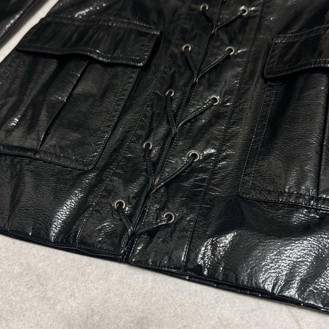 【07AW】YSL Rive Gauche patent leather JKT Yves Saint Laurent Rive Gauche Vintage YSL 1978 Le Smoking