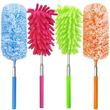 4Pcs Extendable Microfiber Duster Telescoping Car Window Office Cleaning Dusters