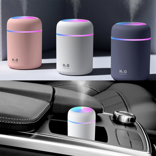 USB Car Air Purifier Diffuser Aroma Oil Humidifier Mist Led Night Home Relax - 第 1/10 張圖片