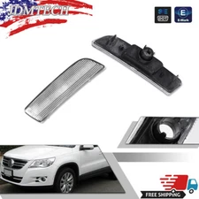 Clear Front Fender Side Marker Light Housing Kit For 2009-2017 VW Tiguan Sport
