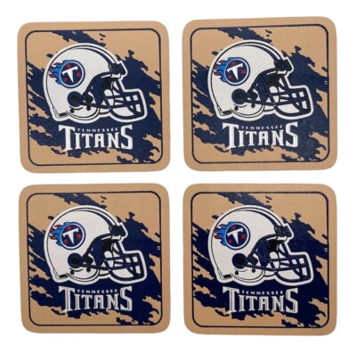 Tennessee Titans Genuine Leather Coaster Set of 4 by Rico-New in Package