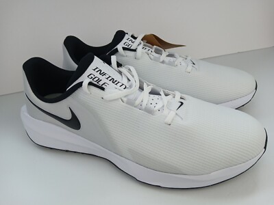 Nike Infinity Golf Next Nature White Black Men's Size 13 Golf Shoes Sneakers New