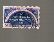 Republic 1953 Atlantic Pact 60 Lire Used Double Star N4287