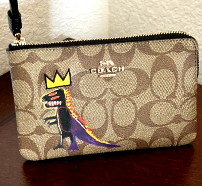 Coach C5990 X Jean-Michel Basquiat Wristlet - Khaki Multi for sale