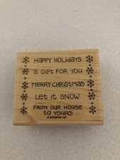 Stampin Up - Rubber Stamp - Christmas Sayings - Includes 5 Phrases -