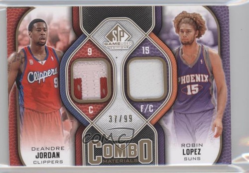 2009 SP Game Used Combo Materials 37/99 DeAndre Jordan Robin Lopez #CP-JL Patch