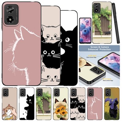 Cute Cat Silicone Phone Case Cover For Motorola Moto G Stylus G Power Edge 2025