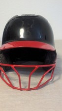 Wilson Full Face Batting Helmet w/ Face Guard Ventilated L/XL Black/Red