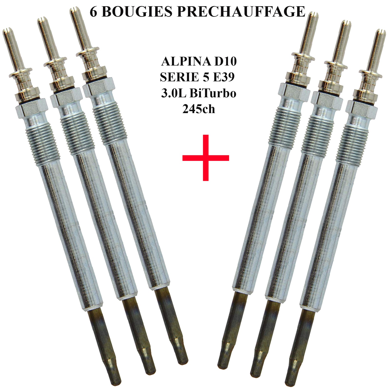 Bougies préchauffage Alpina D10 E39 pour démarrage à froid optimal BiTurbo 245 ch