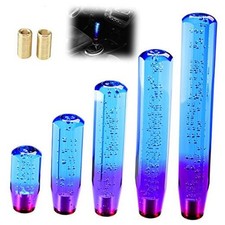 Shift Knob Stick Crystal Transparent Bubble Purple Blue Throw 10cm Blue Purple