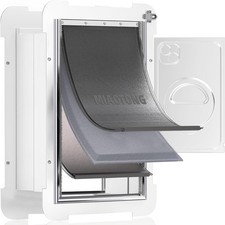MIAOTONG 3-Flap Dog Door for Wall Large Insulated Pet Door Steel Frame -OB